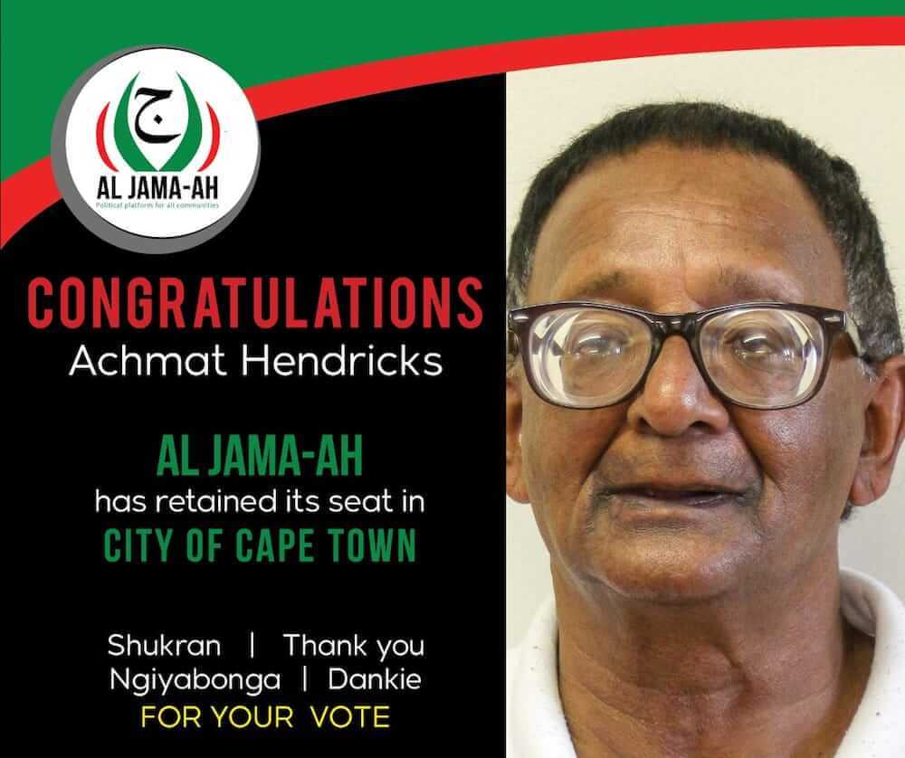 Congratulations Achmat Hendricks