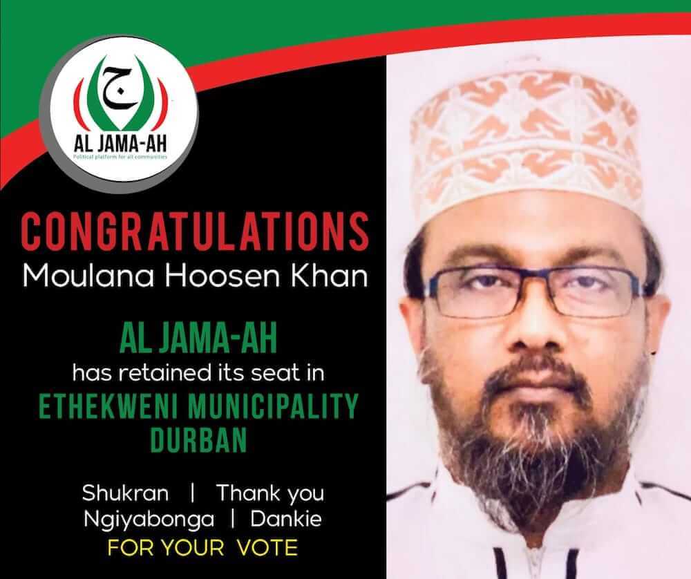 Congratulations Hoosen Khan