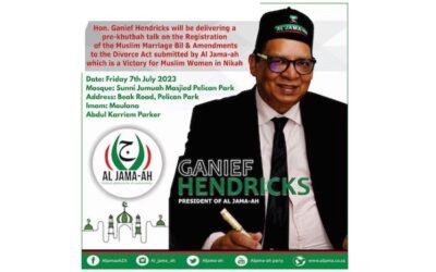Hon. Garief Hendricks explains the changes to the Muslim Marriage Bill