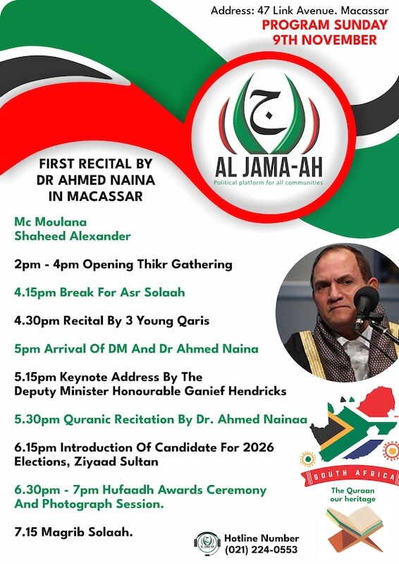 Al Jama-ah bringing Dr Ahmed Naina to Macassar 27