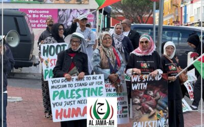 Al Jama-ah supports Bo Kaap picket for freedom of the Palestinians.