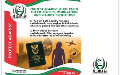 Al Jama-ah concerned about “First Safe Country” Clause in Draft Refugee Policy
