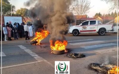 Elderly residents burn tyres to protest power cuts at old age home